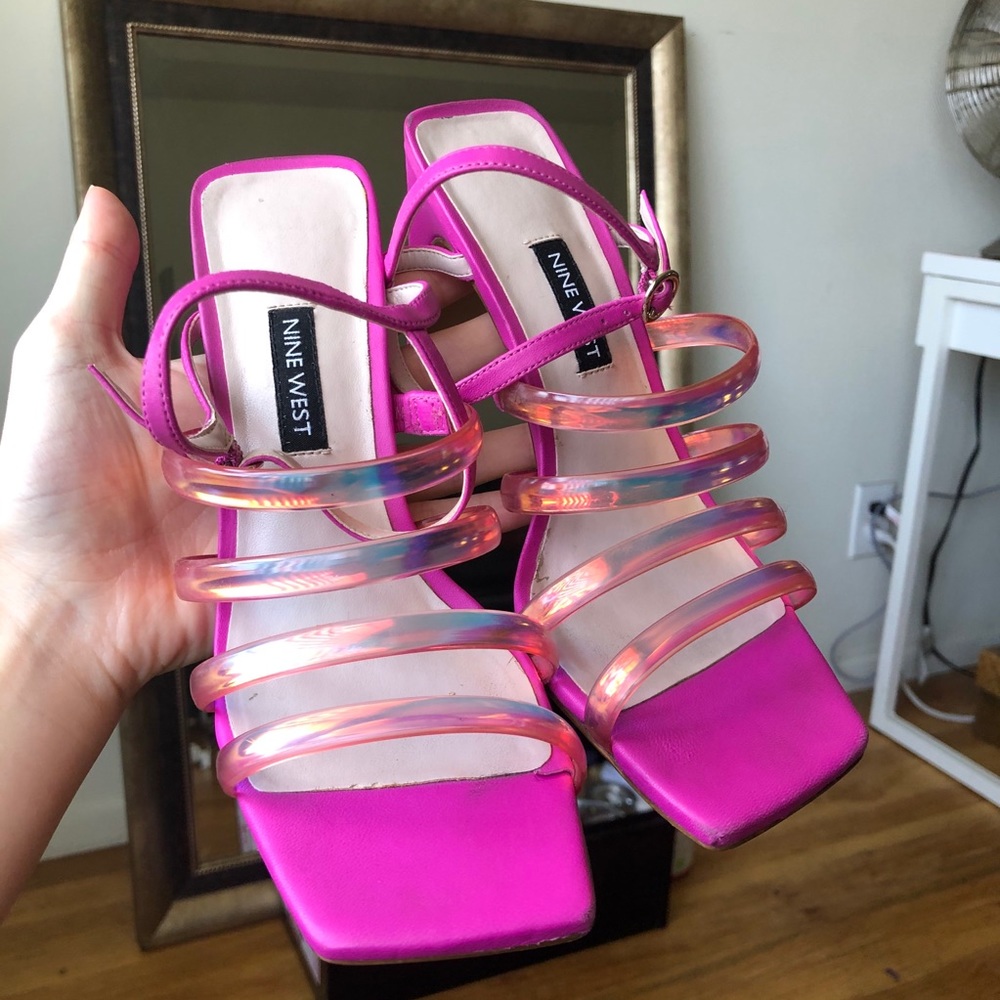 Nine West Pink Strappy Sandals